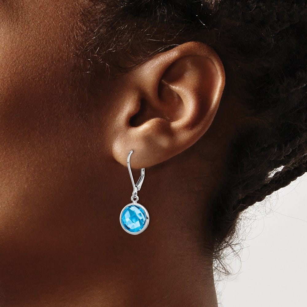 Sterling Silver Green Earrings, view 7 of 16