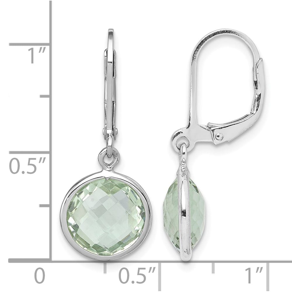 Sterling Silver Green Earrings, view 4 of 16