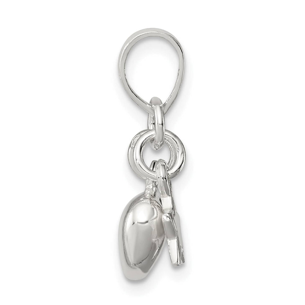 Sterling Silver Heart and Star Pendant