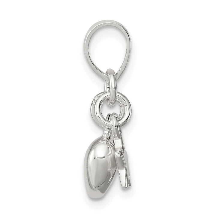 Sterling Silver Heart and Star Pendant