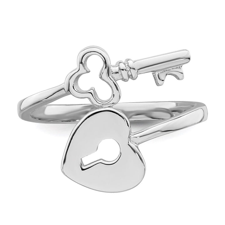 Sterling Silver Heart Lock & Key Toe Ring