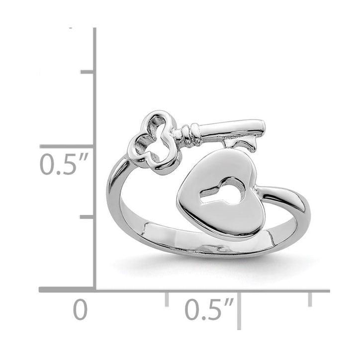 Sterling Silver Heart Lock & Key Toe Ring