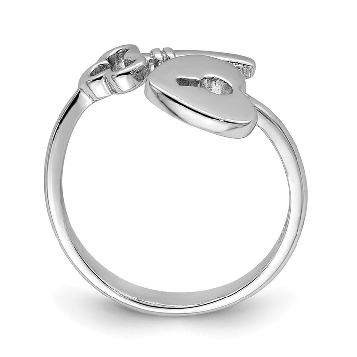 Sterling Silver Heart Lock & Key Toe Ring