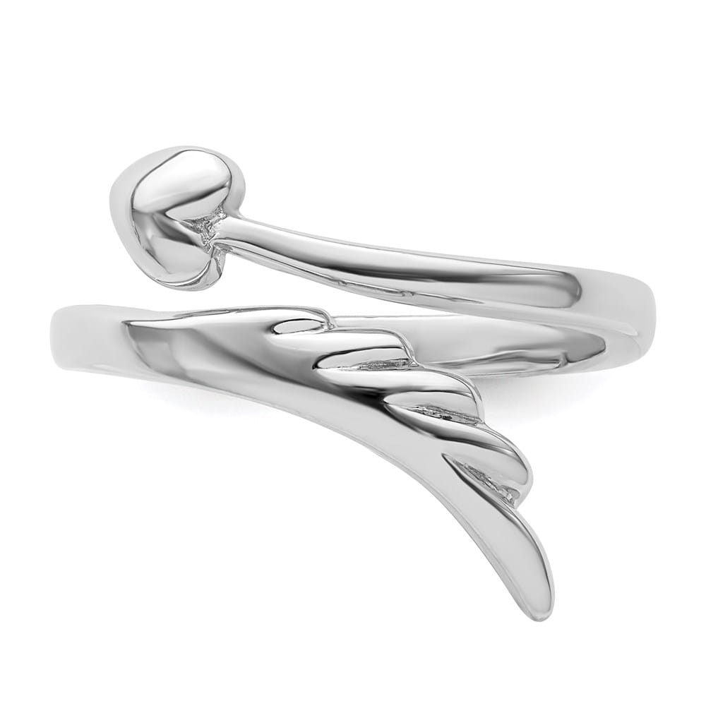 Sterling Silver Heart with Wing Toe Ring