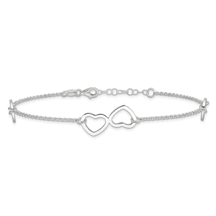 Sterling Silver Hearts 1.5 mm Anklet