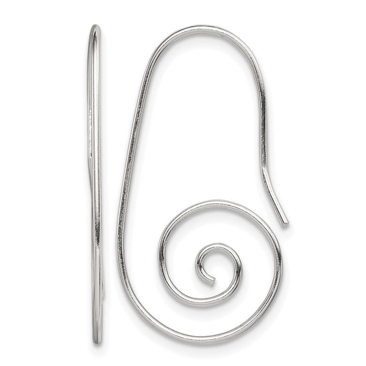 Sterling Silver Hook Swirl Earrings, view 1 of 4