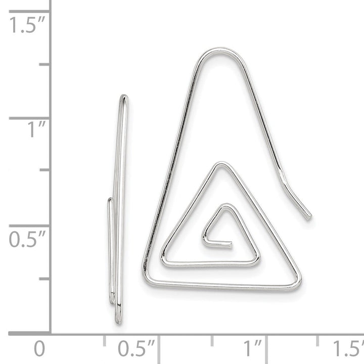 Sterling Silver Hook Triangle Earrings, view 4 of 4