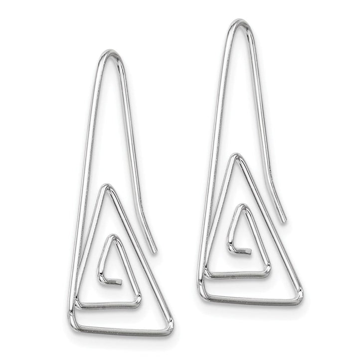 Sterling Silver Hook Triangle Earrings, view 2 of 4