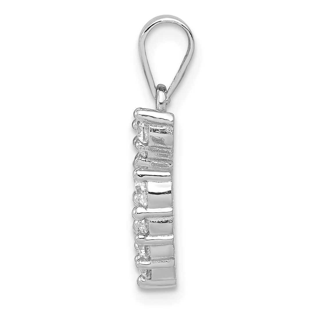 Sterling Silver Horseshoe CZ Pendant