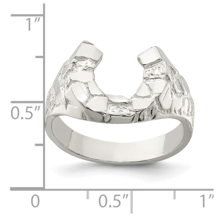 Sterling Silver Horseshoe Men's Ring