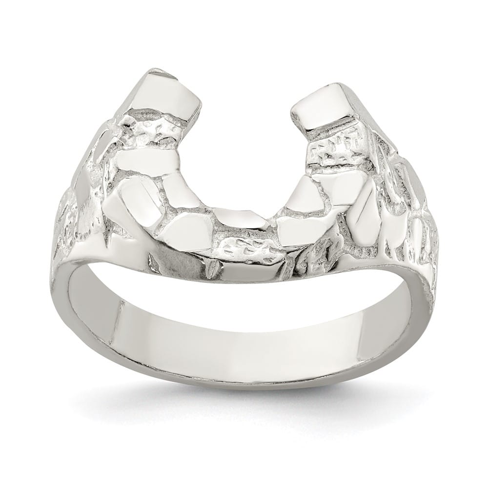 Sterling Silver Horseshoe Men's Ring