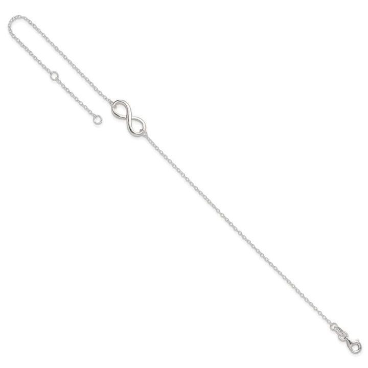 Sterling Silver Infinity on Rolo Link Anklet