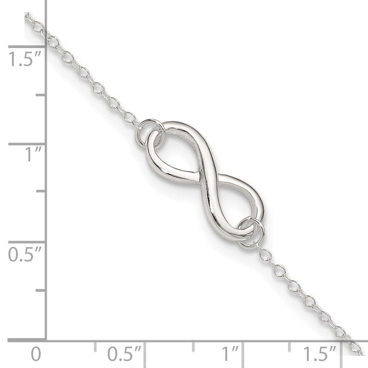 Sterling Silver Infinity on Rolo Link Anklet