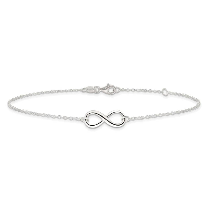 Sterling Silver Infinity on Rolo Link Anklet