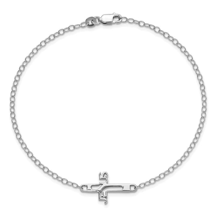 Sterling Silver Jesus Cross Anklet