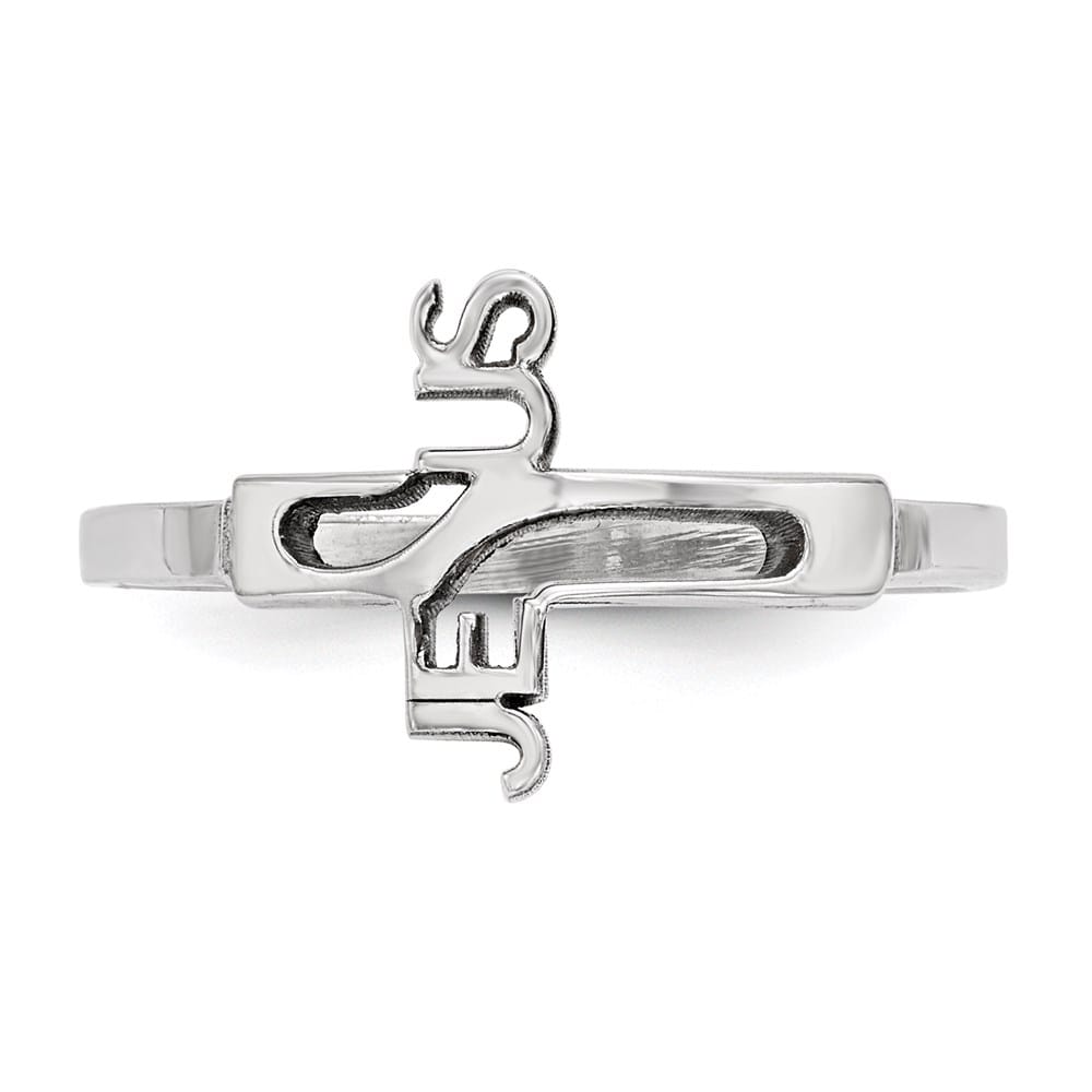 Sterling Silver Jesus Cross Ring