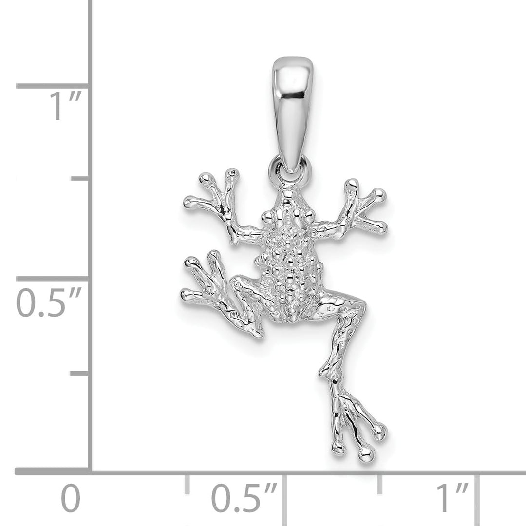 Sterling Silver Jumping Frog Pendant