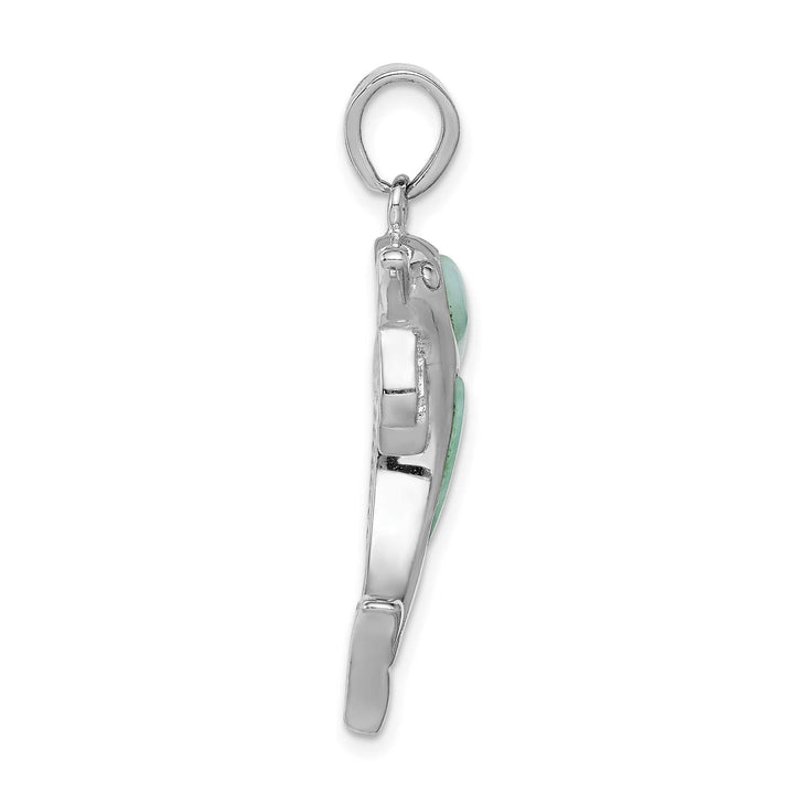 Sterling Silver Larimar Dolphin Pendant