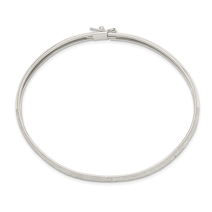 Sterling Silver Laser and D.C. 6.5mm Flexible Bangle