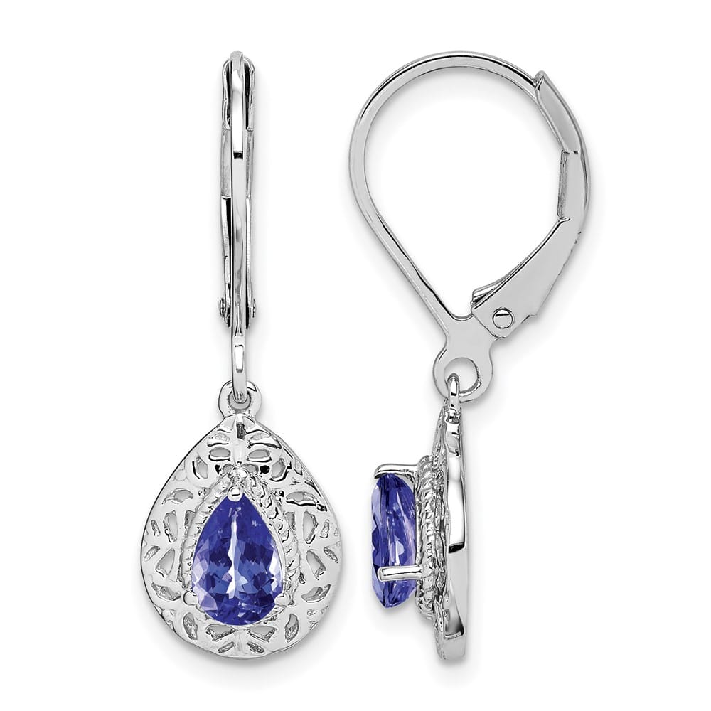 Sterling Silver Lever Back Earrings, view 17 of 20