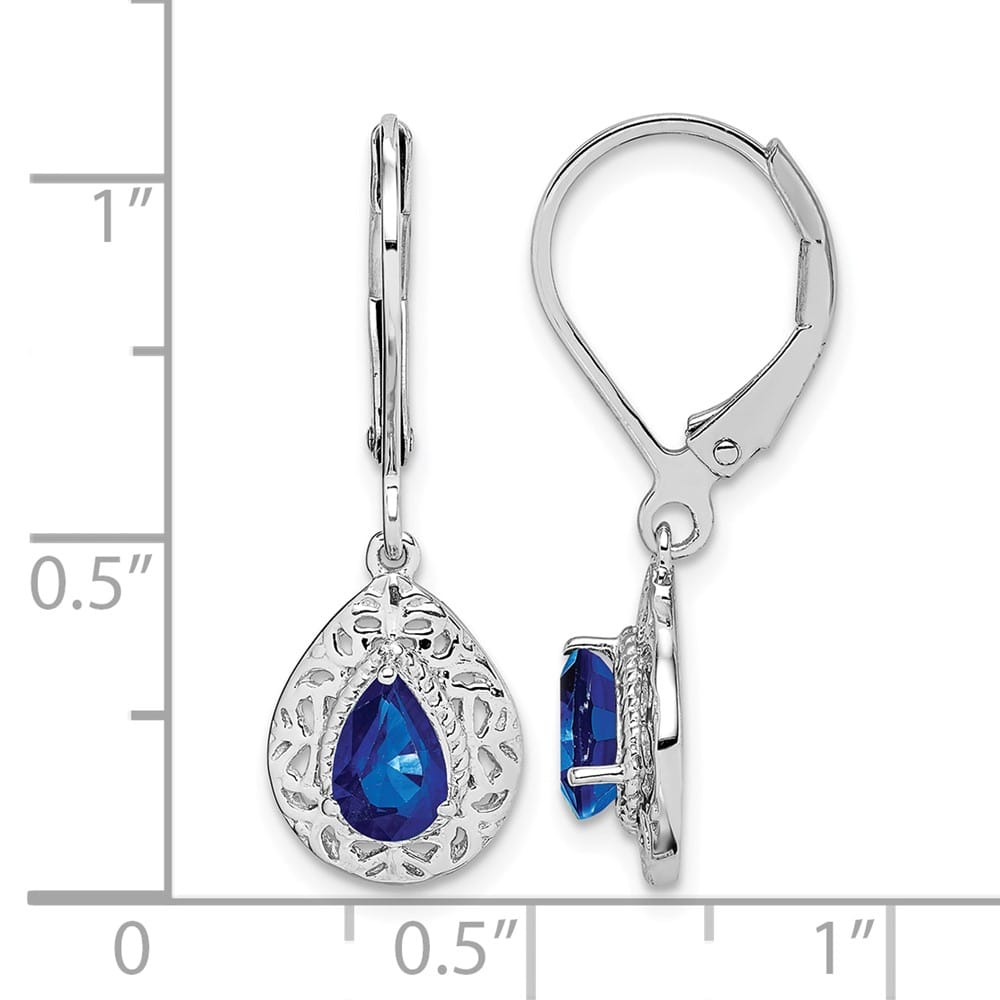 Sterling Silver Lever Back Earrings, view 16 of 20