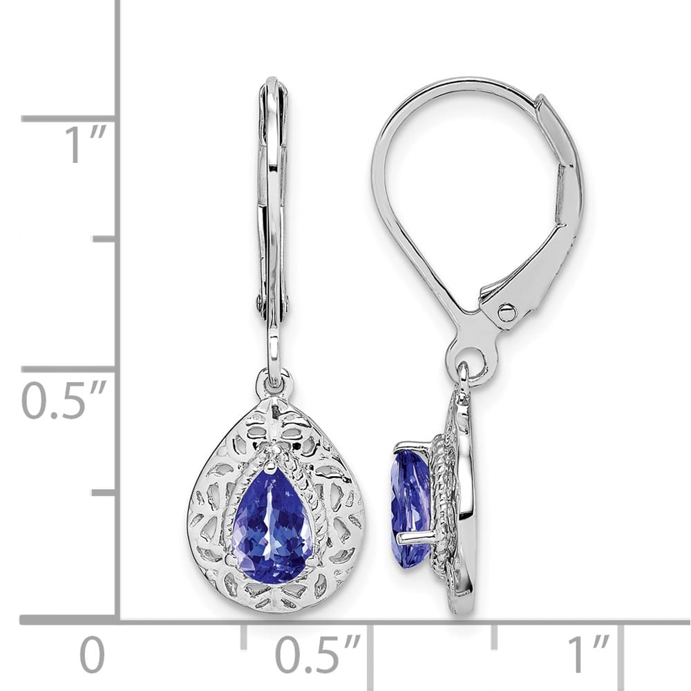 Sterling Silver Lever Back Earrings, view 20 of 20