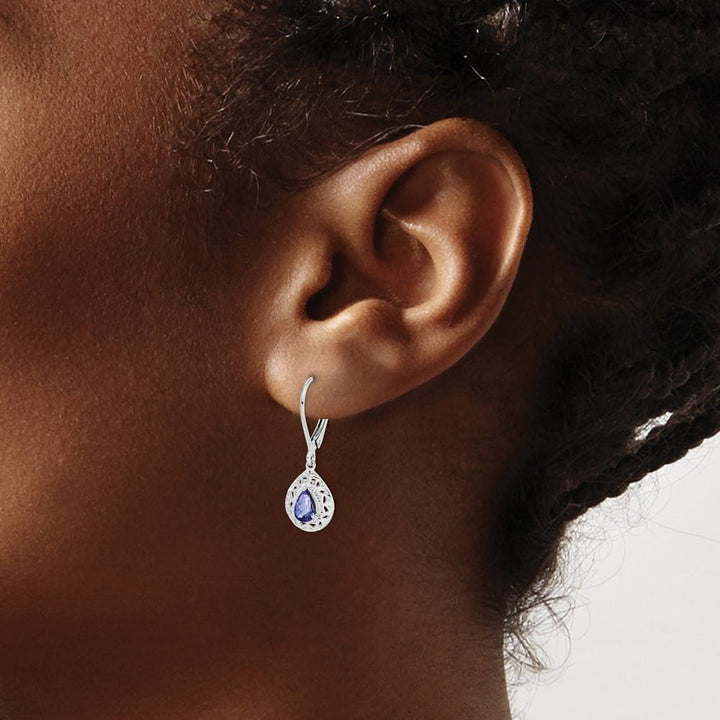 Sterling Silver Lever Back Earrings, view 19 of 20