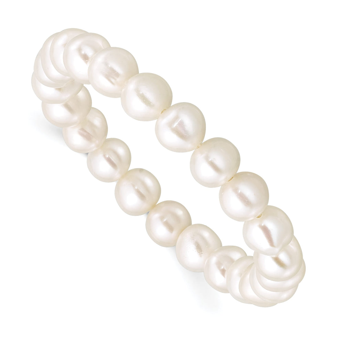 Sterling Silver Madi K 5-6mm White Freshwater Cultured Pearl Bracelet