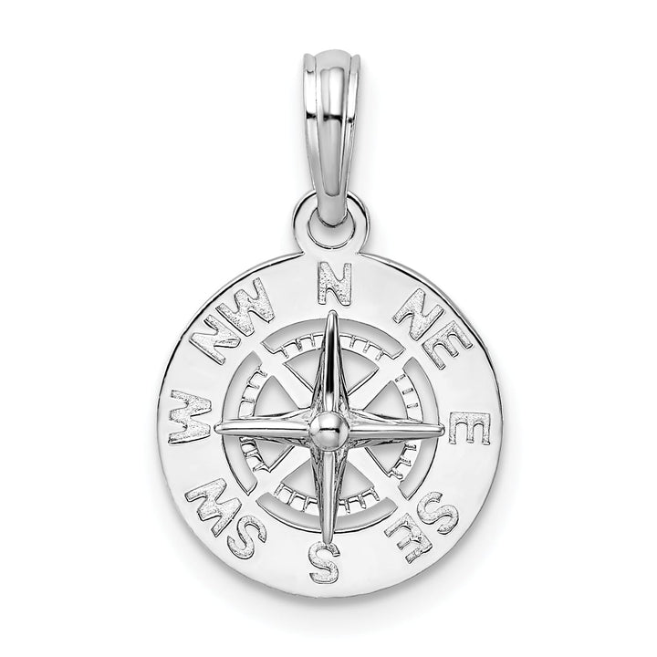Sterling Silver Mini Compass Pendant