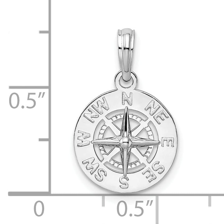 Sterling Silver Mini Compass Pendant