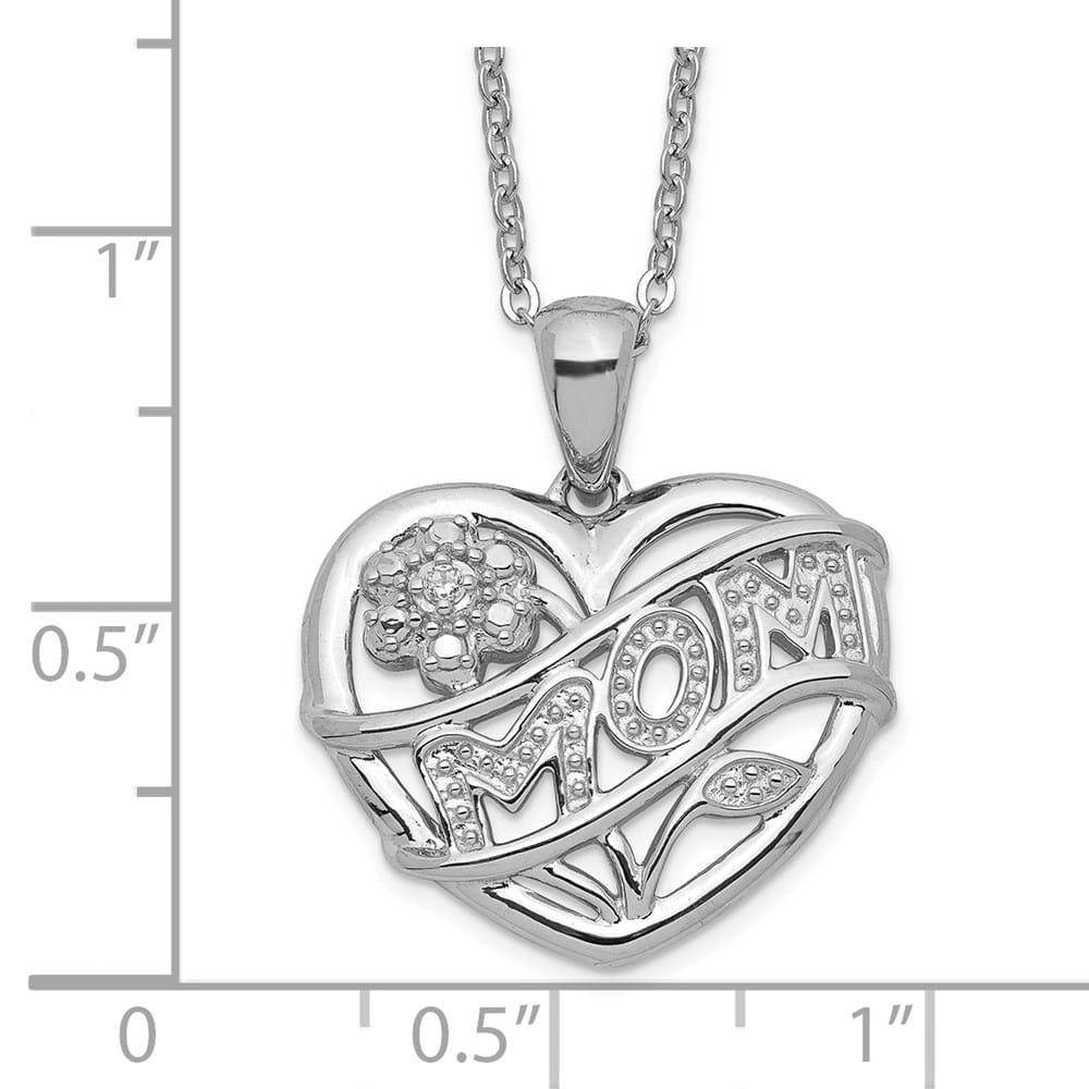 Sterling Silver MOM Necklace