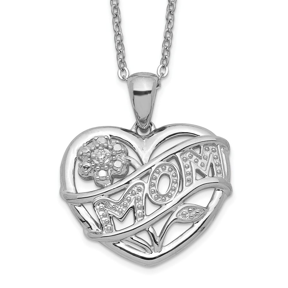 Sterling Silver MOM Necklace