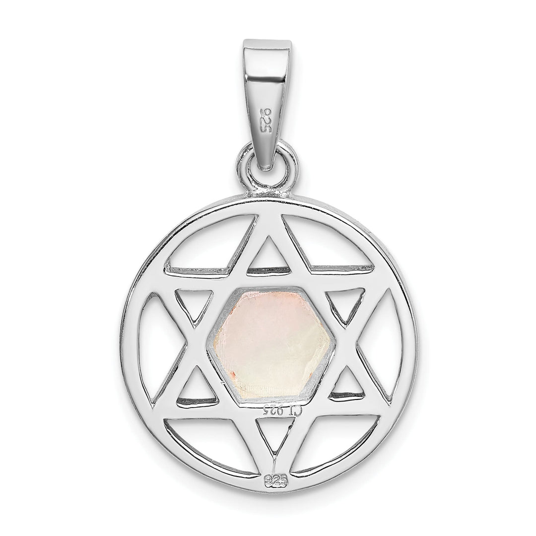 Sterling Silver MOP Star of David Pendant