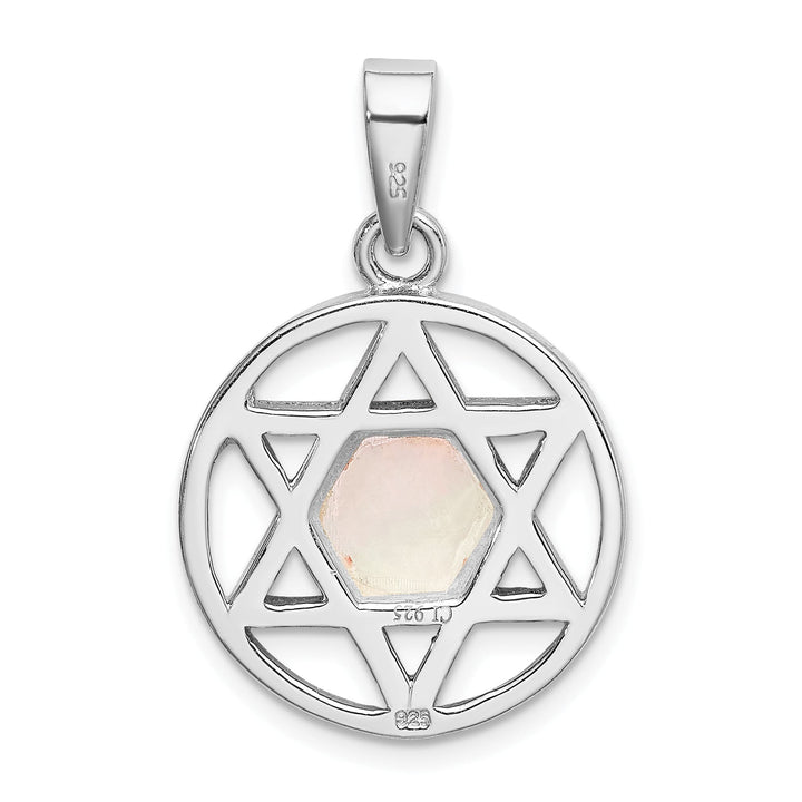 Sterling Silver MOP Star of David Pendant
