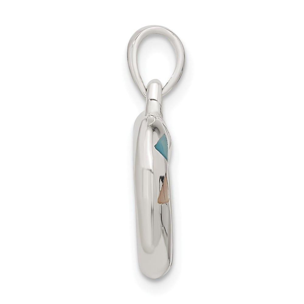 Sterling Silver Mother of Pearl Heart Pendant