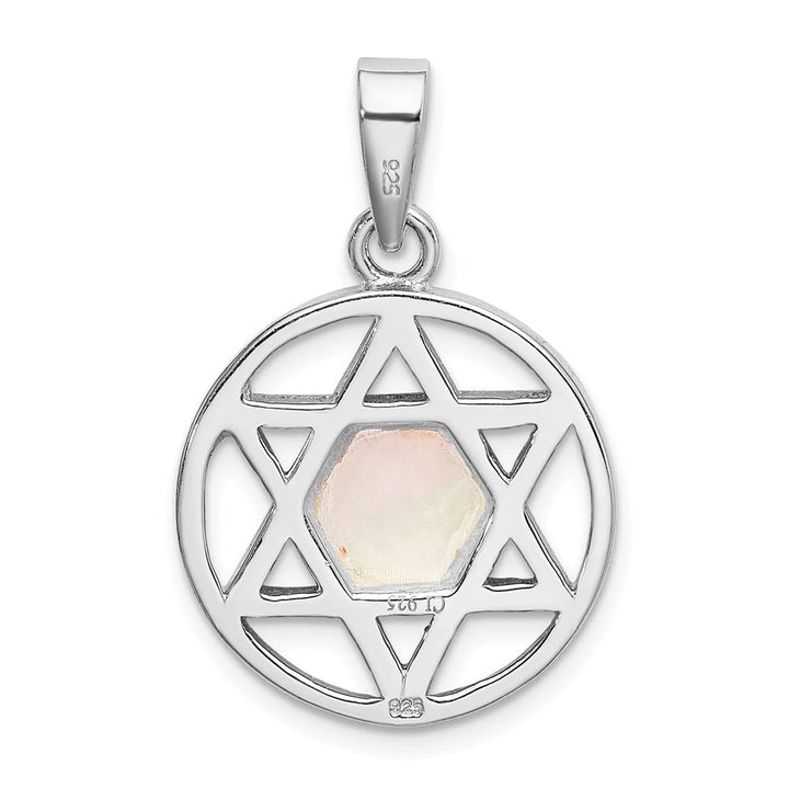 Sterling Silver Mother of Pearl Star of David Pendant