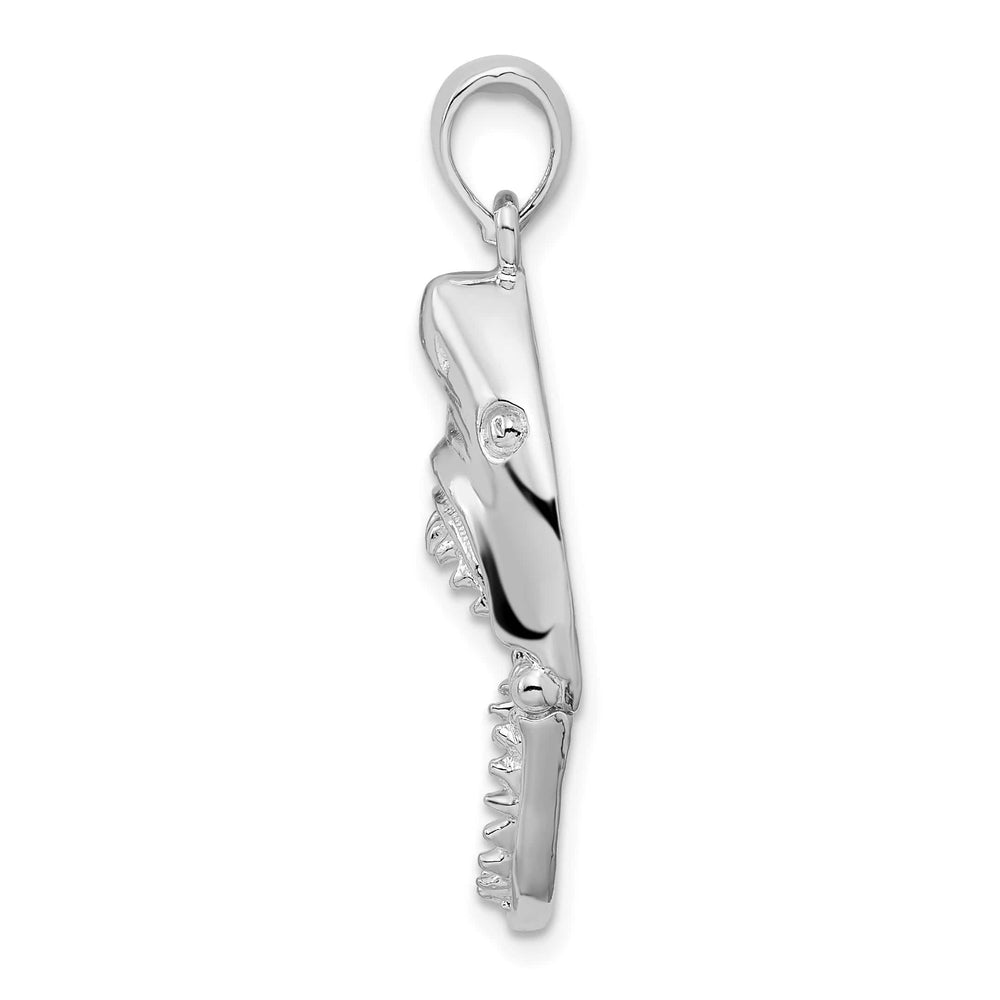 Sterling Silver Moveable Shark Head Pendant