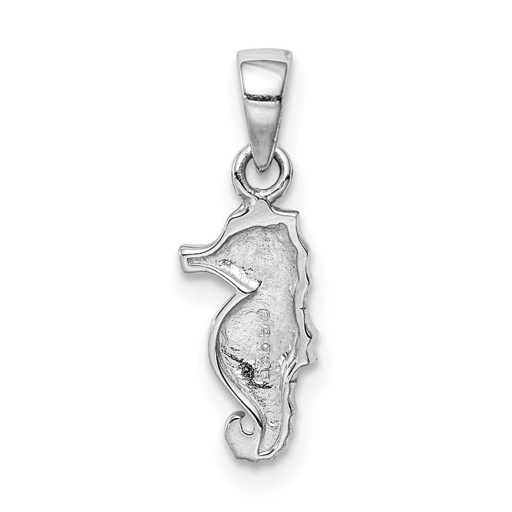 Sterling Silver Multi-color Enamel Seahorse Pendant
