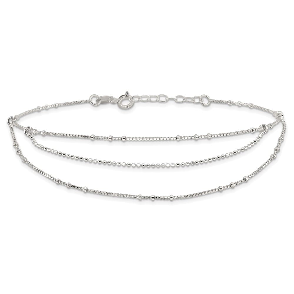Sterling Silver Multi-Strand Anklet