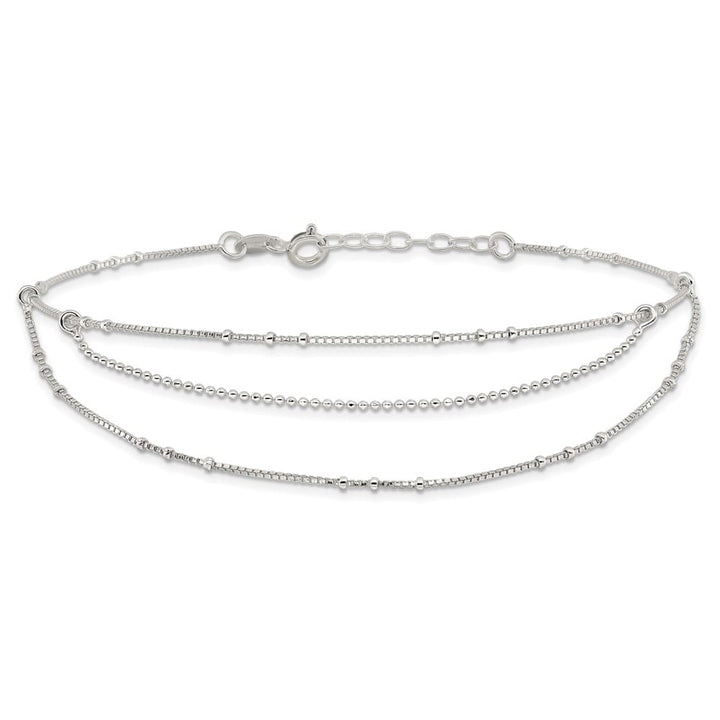 Sterling Silver Multi-Strand Anklet