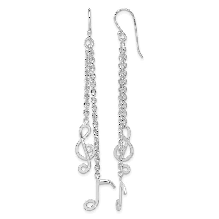 Sterling Silver Musical Notes Dangle Earrings, view 1 of 4