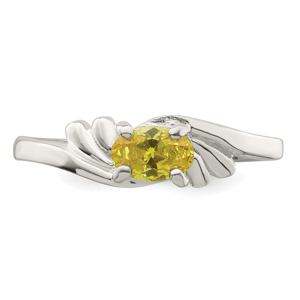 Sterling Silver Oval CZ Ring