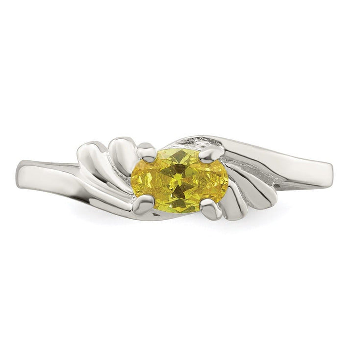 Sterling Silver Oval CZ Ring