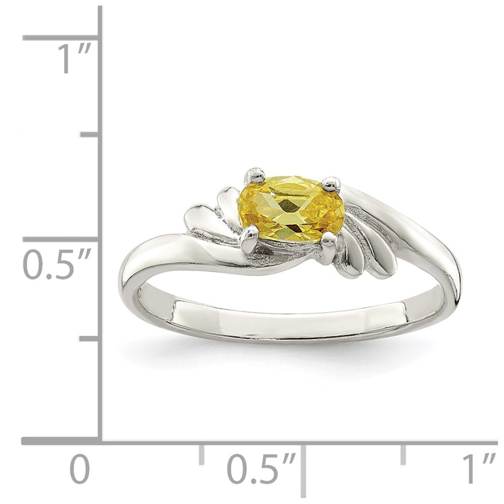 Sterling Silver Oval CZ Ring