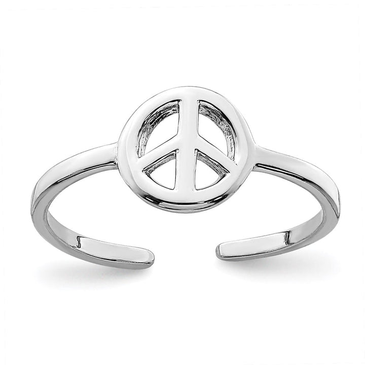 Sterling Silver Peace Sign Toe Ring