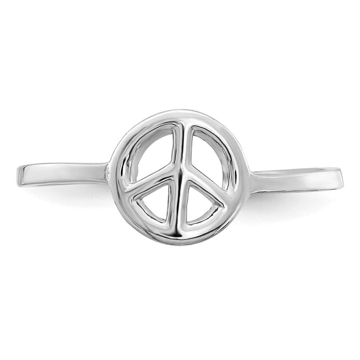 Sterling Silver Peace Sign Toe Ring