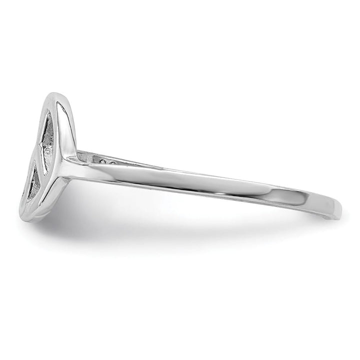 Sterling Silver Peace Sign Toe Ring