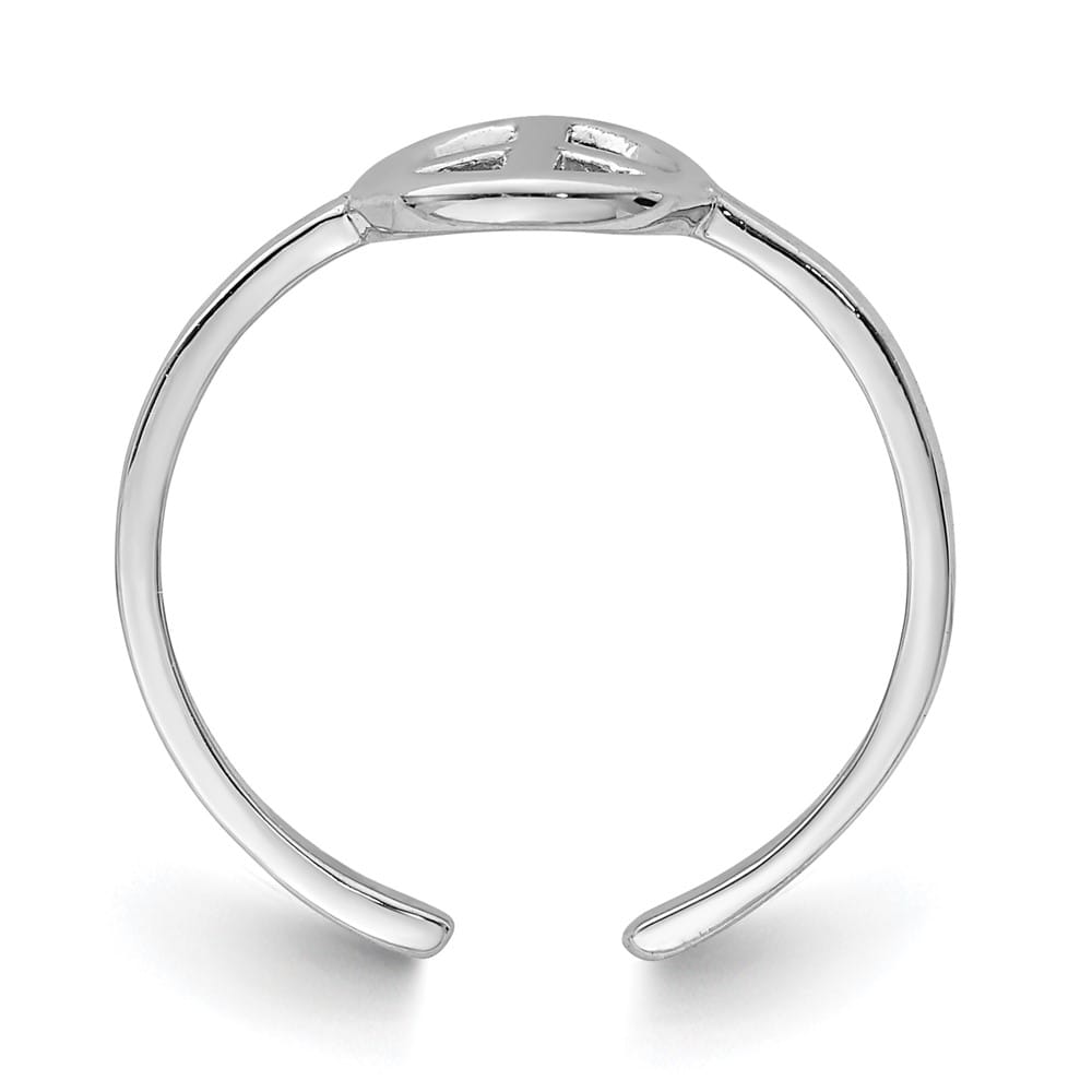 Sterling Silver Peace Sign Toe Ring
