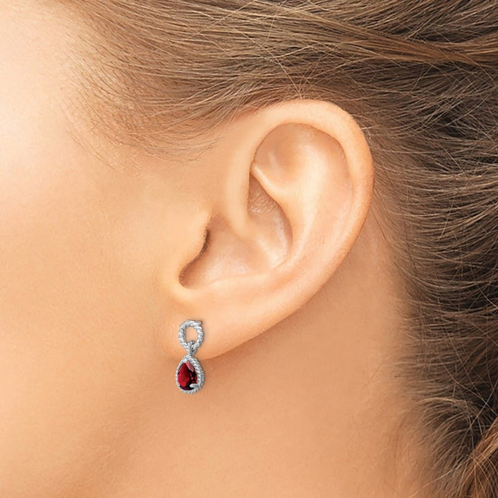 Sterling Silver Pear Twisted Earrings, view 11 of 12
