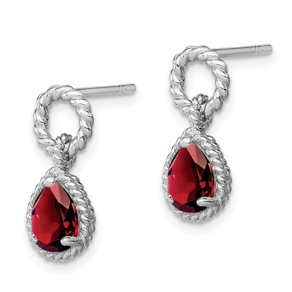 Sterling Silver Pear Twisted Earrings, view 10 of 12